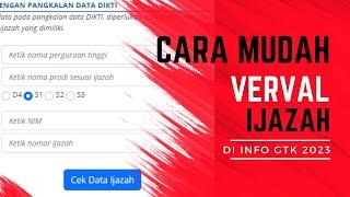 Cara Mudah Verval Ijazah Di Info GTK