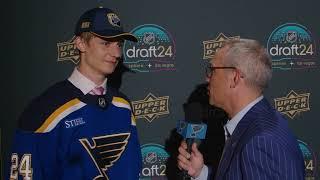 One-on-one interview with Lukas Fischer at 2024 NHL Draft