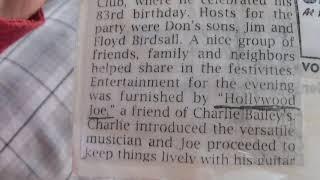 Hollywood Joe Don Birdsall - Birthday Party - 1997  Hamden NY