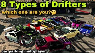 8 Types of Drifters in Car Parking Multiplayer | & Funny Moments | CP LEGENDS