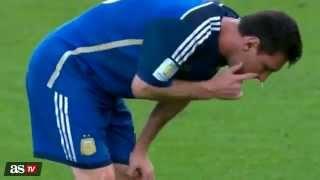 Messi vomit vs Germany - Brazil World Cup Final 13-07-2014