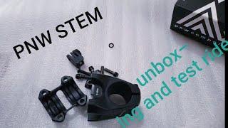 unboxing PNW Stem with gopro mount and test ride