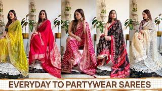 Amazon Summer Saree Haul | Everyday to Partywear Designer Sarees with Styling Tips | Mahima Giri