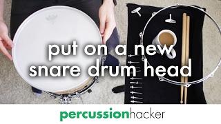 how to put on a new snare drum head