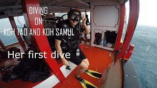 Diving in Koh Tao and Koh Samui - first dive!