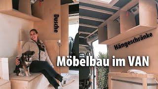 Möbelbau im Van - Dusche & Hängeschränke! Vanausbau Woche 3