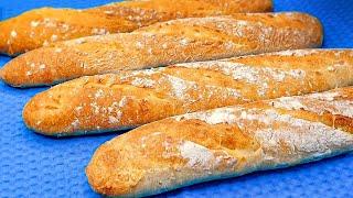 Baguette oder französisches Brot (sehr leichte Brote). brot backen. rezepte von maria