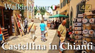 Castellina in Chianti (Tuscany), Italy【Walking Tour】History in Subtitles - 4K
