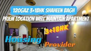 120Gaz 3+1BHK Flat For Sale in Shaheen Bagh Car Parking Well Maintained Apartment #shaheenbagh