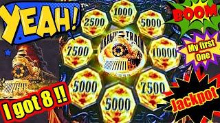 Jackpot!! I Got it! I filled the last one Dragon Train fortune 8 jackpot. My first one #casino #slot