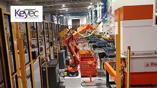 Robotized production line in KeyTec Ceské Budejovice plant.