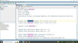 Foreign Key Constraint in Oracle SQL