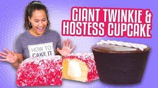 GIANT LUNCH BOX TREATS! Hostess Cupcake & Raspberry Twinkie | How To Cake It