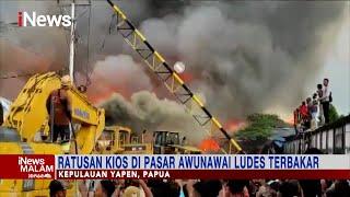 Sijago Merah Mengamuk di Pasar Awunawai, Puluhan Bangunan Ludes Terbakar #iNewsMalam 09/11