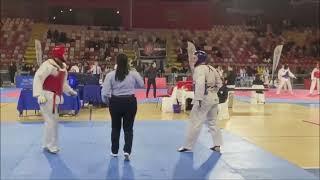 Internacional Taekwondo Los Angeles +84 adultos SEGUNDO COMBATE FINAL José A. Lagos (Peto Azul)