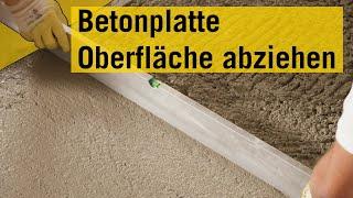 Beton - Betonplatte Oberfläche abziehen