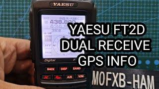 YAESU FT2D Dual Receive & GPS info