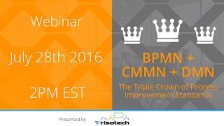 Webinar - DMN, CMMN, BPMN; Understanding the Triple Crown of Process Improvement