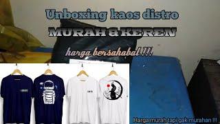 Unboxing kaos distro murah meriyah & keren || Lazada