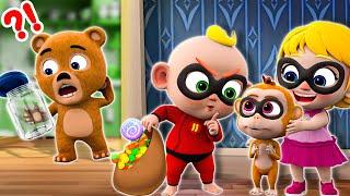 Five little Thieves Song - Baby Songs and More Nursery Rhymes - Little PIB Animals & Kids Songs