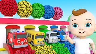 Wheels On The Bus | Colorful Skydiving Vehicle | KiddoTunes Nursery Rhymes & Kids Songs