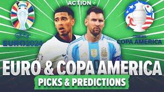2 Euros & Copa America Final Bets! Spain vs England & Argentina vs Colombia Soccer Picks 7/14