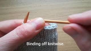 Binding off stitches in knitting