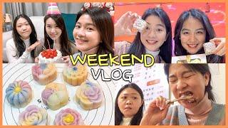 WEEKEND VLOG: ULTAH ROSAKIS ONNI, ONE DAY CLASS BIKIN KUE BULAN PASTEL | AMELICANO