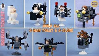 Speed Build Skibidi Toilet LEGO: Building All G-Man Toilet and G-Clones