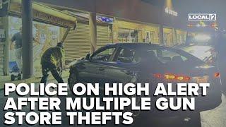 'The same group': Police on high alert after multiple gun store thefts, 4 teens arrested