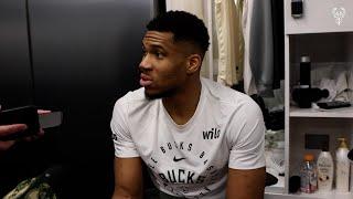 Giannis Antetokounmpo Postgame Media Availability | 03.08.25