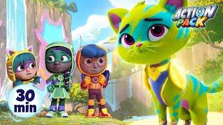 Super Cat Escape! Action Pack Chases Down the Museum Kitty!  | Kids TV Shows | Cartoons For Kids