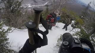 2019 March - Marvin and Eddy hike up the Hi-Cannon trail to the top of Cannon Mountain