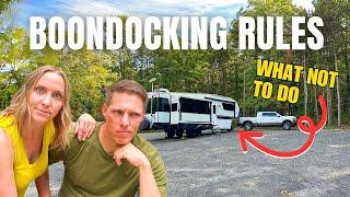 11 UNWRITTEN Rules of RV Boondocking