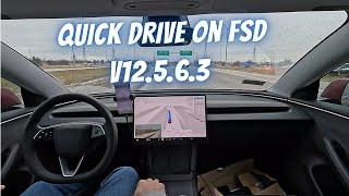 Tesla FSD v12.5.6.3 Quick drive to the restaurant