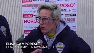 Elisa Camporese post Pink Bari-Tavagnacco 1-0