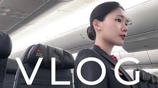 VLOG. 비행기에서 사는 애 브이로그 | 현실 승무원 출퇴근 기록 | 연말연초 비행 탈탈 모음