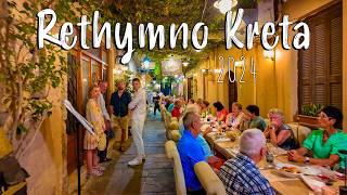 Rethymno Kreta, walking tour in 4k, September 6/2024, Greece