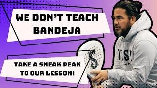 Sneak peak to our lesson: why we don’t teach bandeja