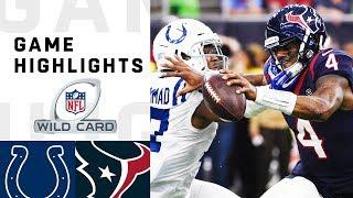 Colts vs. Texans Wild Card Round Highlights | NFL 2018 Playoffs