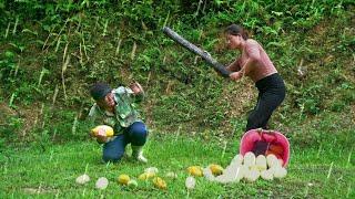 girl face bad guy fear, harvest forest produce, farm life \ LÝ SÙNG