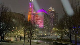 31st New Year Eve Celebration In Mississauga, Canada In Snow Fall || ​⁠@NatureLovingWoman