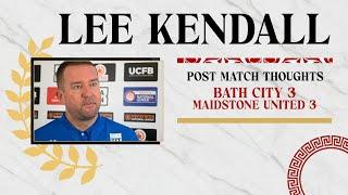 REACTION | Caretaker manager Lee Kendall following Bath City v Maidstone United 19/11/24