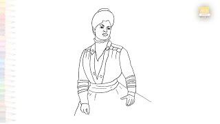 Ida B. Wells drawings | Art tutorial | How to draw Ida B. Wells step by step easily | #artjanag