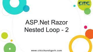 ASP Net Razor Nested Loop Inner & Outer Positive Loop Video Tutorials