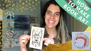 How to Make Book Art | Art with Ms. Choate: Sunday Studio 6| #stayhome & create #withme