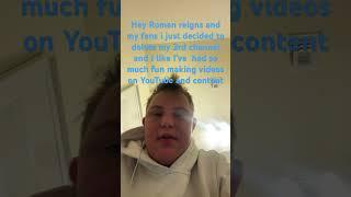 @TheRomanReignsEmpire  I just deleted my 3rd channel for accepting the apology Roman u  inspire me