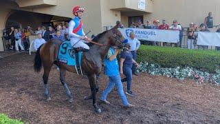 Arabian Knight wins the FanDuel Racing Pacific Classic Grade I at Del Mar