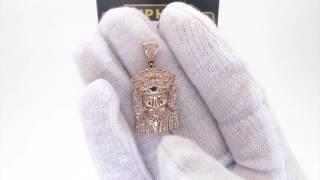 Micro Jesus Piece Pendant Rose Gold