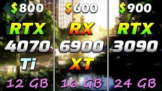 RTX 4070 Ti vs RX 6900 XT vs RTX 3090 | PC Gaming Tested